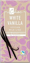 iChoc Vegan čokoláda BIO biela čokoláda/vanilka 80 g