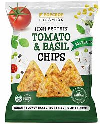 POPCROP Proteinové chipsy paradajka/bazalka 60 g