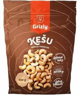 Grizly Kešu Natural ww320 premium 250 g