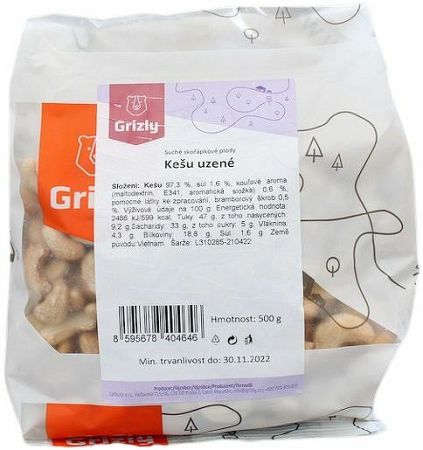 Grizly Kešu údené 500 g