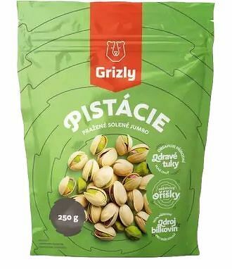 Grizly Pistácie pražené solené Jumbo 250 g