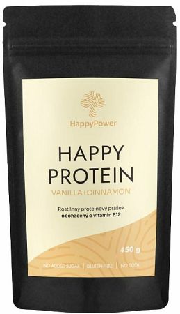 Happy Power Vegan proteín vanilka/škorica 450 g