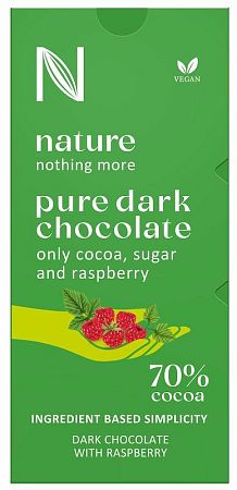 RED Nature Dark chocolate with raspberry 80 g