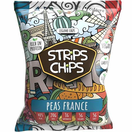 Strips Chips Peas France 90 g