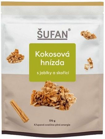 Šufan Kokosové hniezda jablko/škorica 170 g