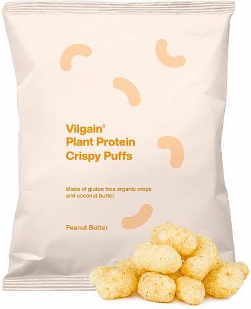 Vilgain Plant Protein Crispy Puffs BIO arašidové maslo 50 g