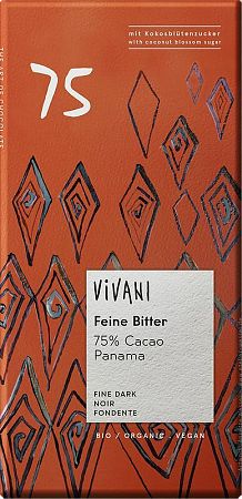 VIVANI Čokoláda BIO horká čokoláda 75%/kokosový cukor 80 g